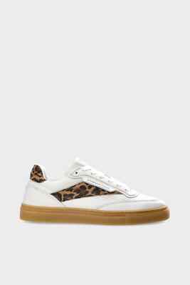 Copenhagen women's sneakers in white leather and spotted details art. CPH90 H 3cm