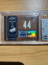 2004 PRIME CUTS MLB ICON SIGNATURE REGGIE JACKSON AUTO/JERSEY 4/44 2004 HOF!!