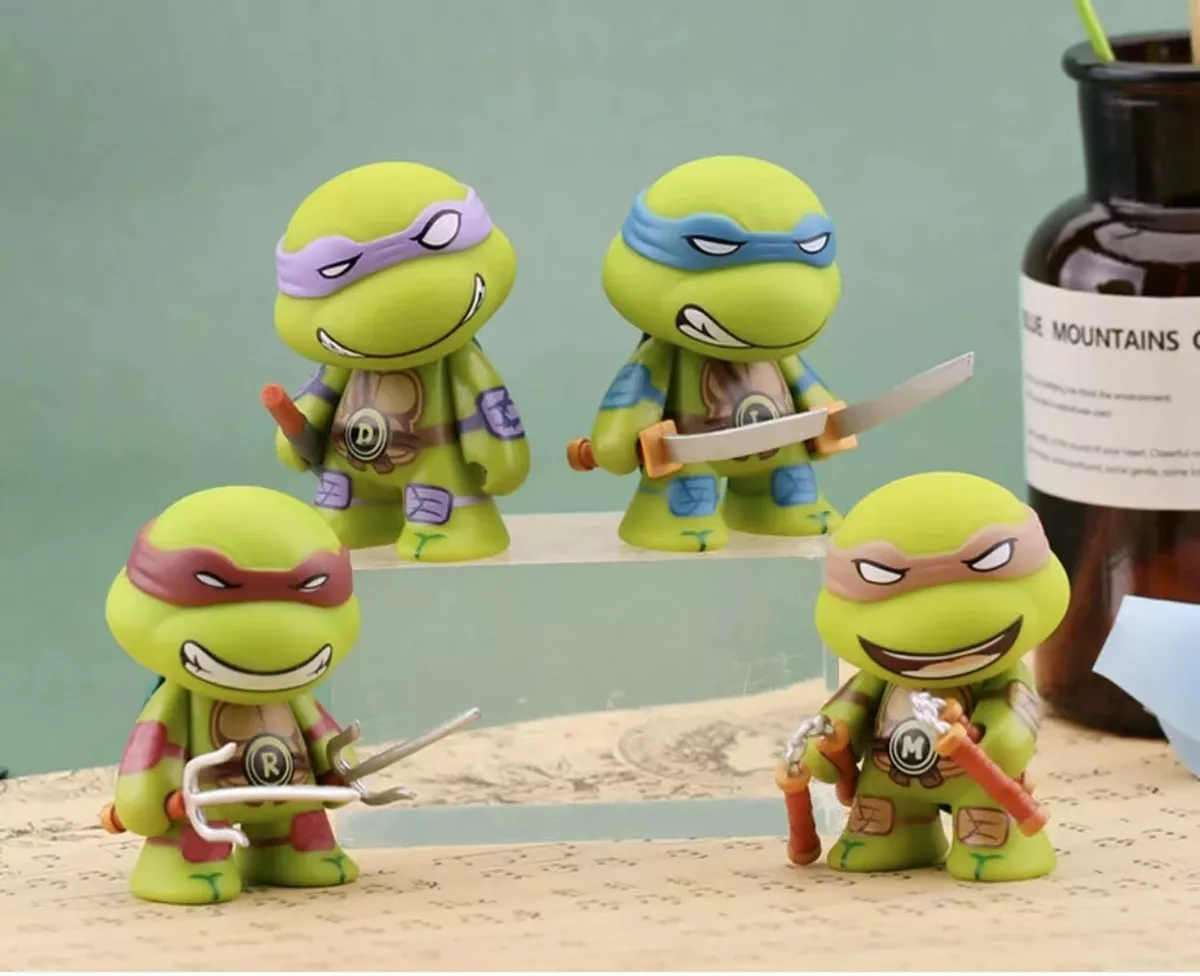 4Pcs Teenage Mutant Ninja Turtles Mini Action Figures Toy Gifts Tmnt  Collection