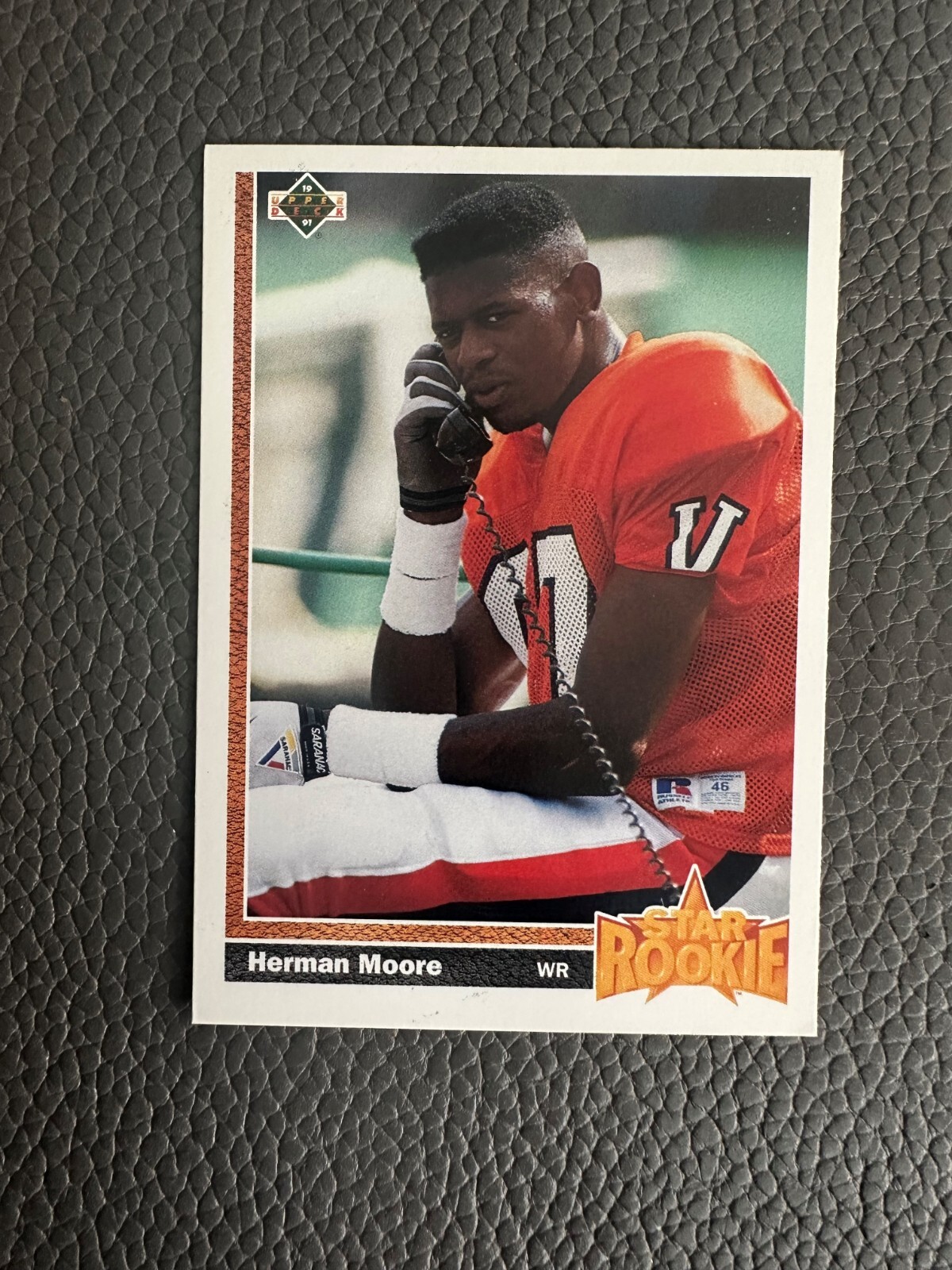 Herman Moore RC 1991 Upper Deck #17 Star Rookie Detroit Lions Virginia Cavaliers