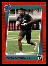 Tyson Campbell 2021 Donruss #347 Jaguars RATED ROOKIE RED PRESS PROOF