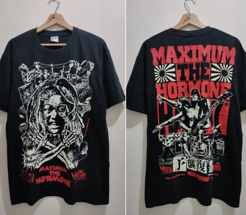 Maximum The Hormone Band 90s 2 sided Japanese band T shirt cotton
