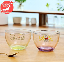 Disney Winnie the Pooh HUNNY FUNNY STORY Kuji Glass Bowl SET from JAPAN