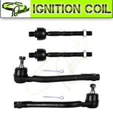All(4) Front Inner & Outer Tie Rod Ends Kit Fits 2007-2012 Hyundai Elantra