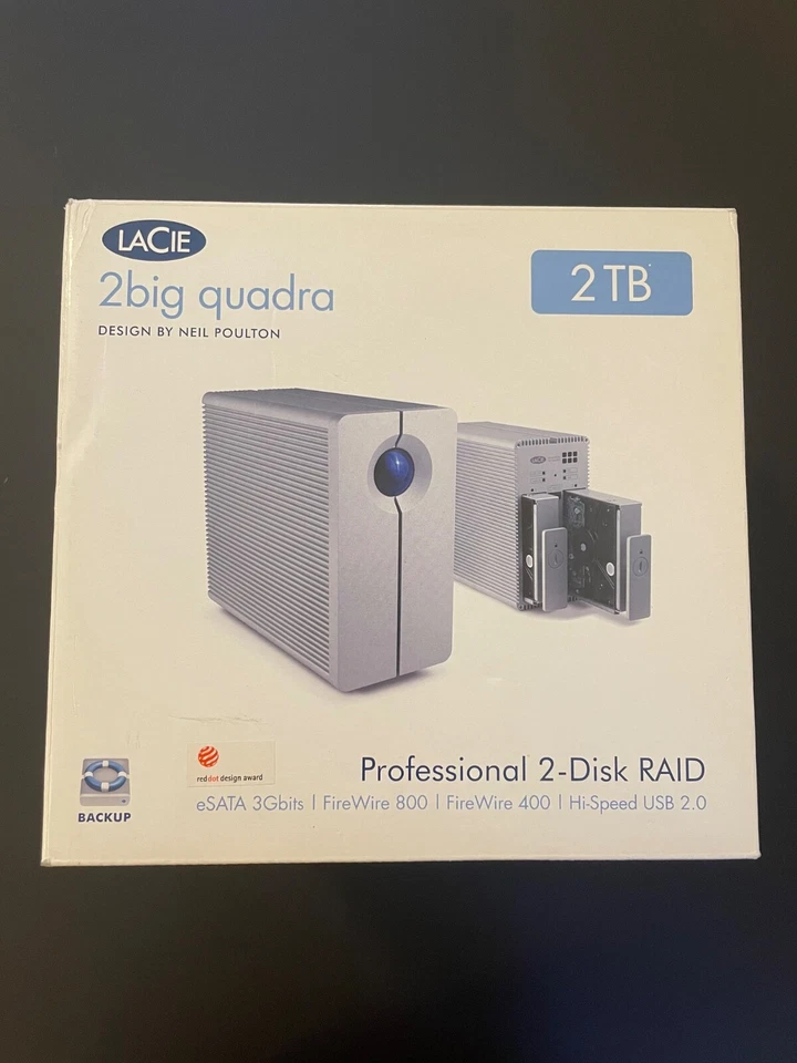 LaCie 2big Quadra (2 TB): eSATA, FW400, FW800, USB 2.0 (OVP)