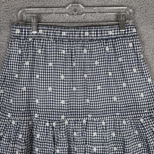 Madewell Pleated Cotton Skirt Gingham Women's Size Medium New NWT MSRP $89.50 - Picture 2 of 7