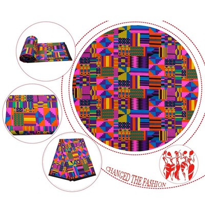 Buntes afrikanisches Kleid Handwerk Zum Selbermachen Nähen Textilstoff mit Anka