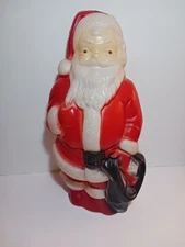 Vintage 1968 Empire Santa Claus Blow Mold 13" Plastic Table Top Christmas Decor