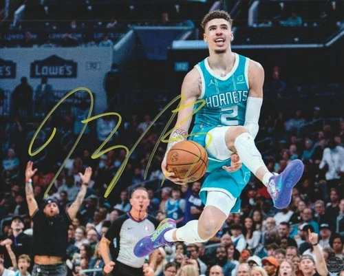 LaMelo Ball Signed Autographed Charlotte Hornets 8x10 Photo with COA/Hologram