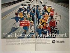 1968 Chrysler Best Safety Record Print Ad 1968 Chrysler Best Safety Record Print Ad