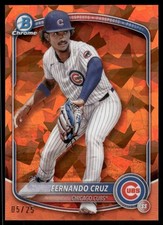 2025 Bowman Sapphire #BCP-110 Fernando Cruz Chrome Orange Refractor /25