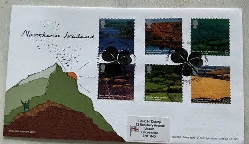 GB QEII 2004 Northern Ireland RM FDC Better Ireland Place London SHS Poor Back