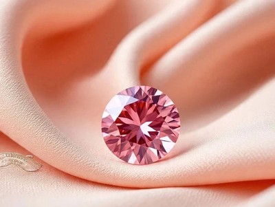 Lab - Grown 5.00Ct Round Cut Loose CVD Diamond Natural Pink Color VVS1 Certified