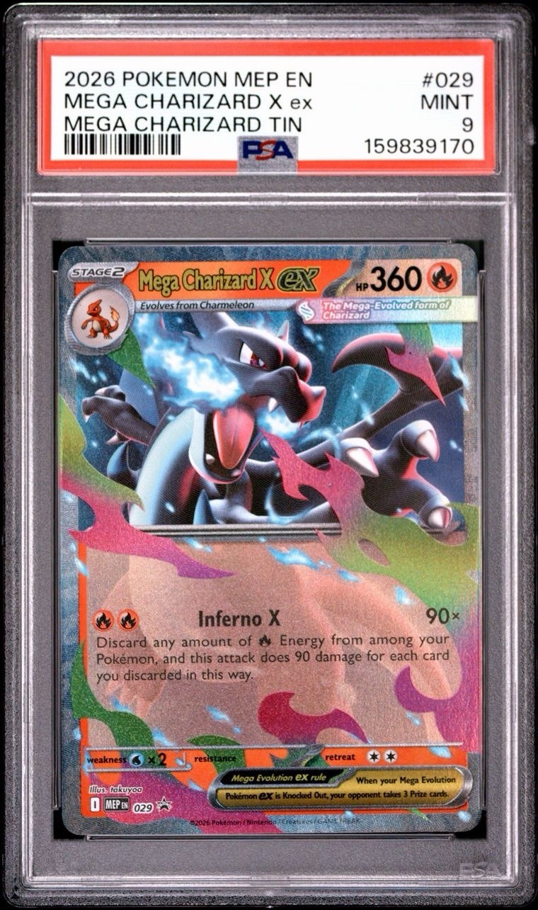 2026 Pokemon MEP EN Mega Charizard X ex - #029 - Mega Charizard Tin -