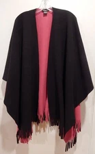 Eivissa Fringe Cape Black & Pink VGUC One Size