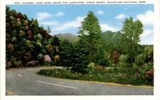 Chimney Tops, Great Smoky Mountains National Park, Loop-Over, Newfound Postcard