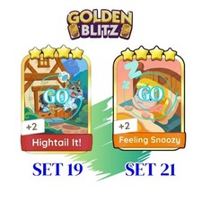 Monopoly GO 4 Star Stickers Golden Blitz Hightail It  Feeling Snoozy   