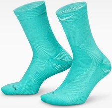 NWT Nike Run Lightweight Running Crew Socks DRI-FIT ADV Teal L 8-12 HV6919