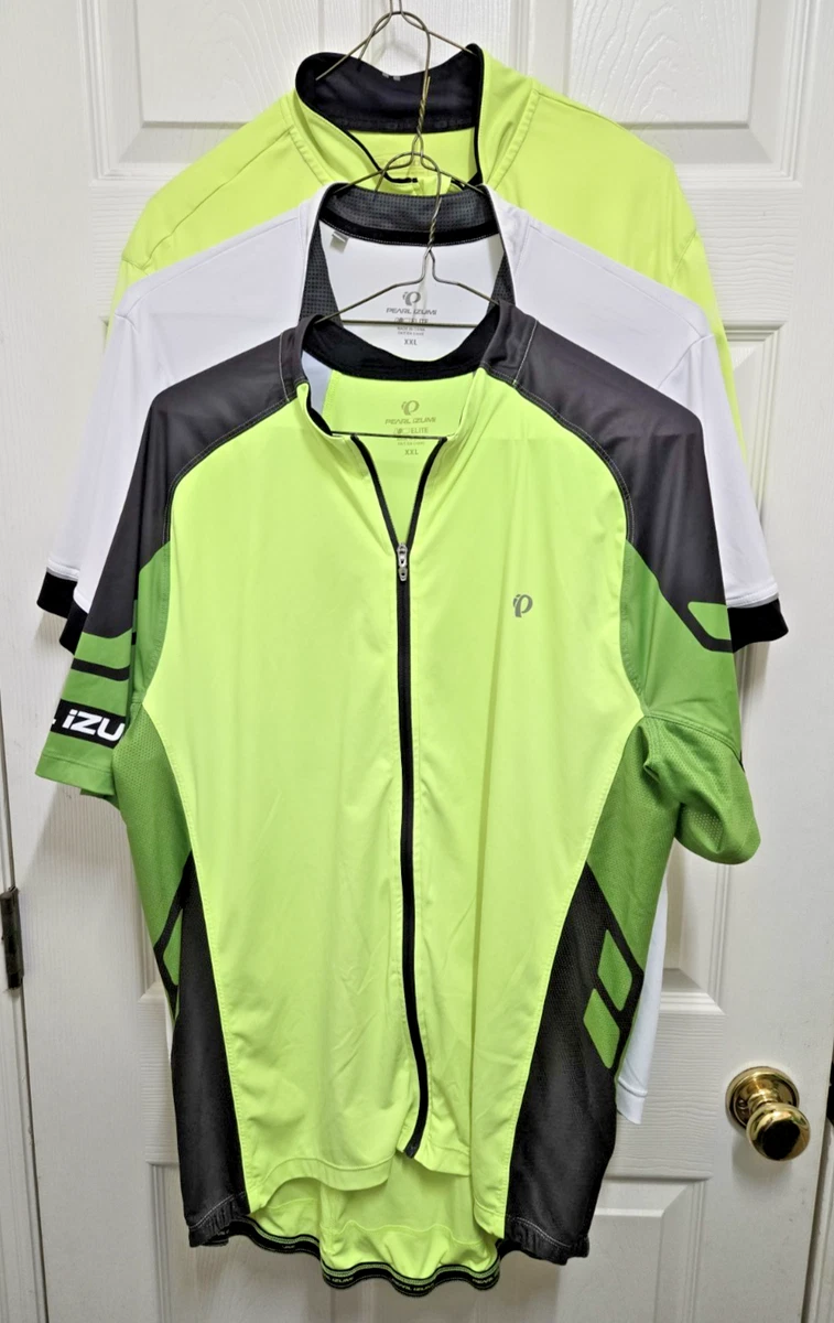 Maillot Cyclisme Pearl Izumi Homme – Vert Citron, Taille L, Demi-zip