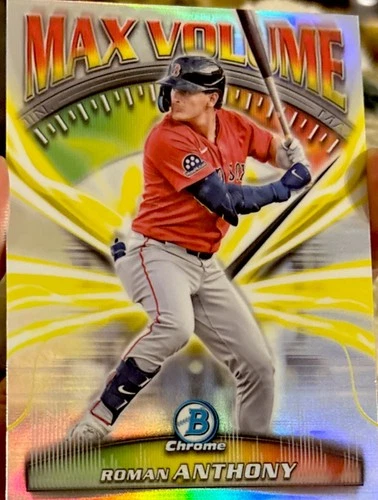 2025 Bowman Chrome Max Volume Insert Roman Anthony #MV-8 Pre Rookie Card Red Sox