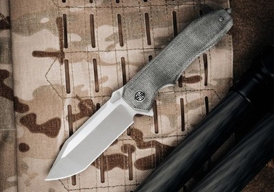 Sig VALIDUS Folding Knife 3.75'' Bohler M390 Steel Blade Black Micarta Handle