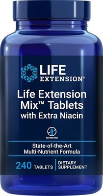 Life Extension Mix 240 Tablets with Extra Niacin Multi-Nutrient Formula