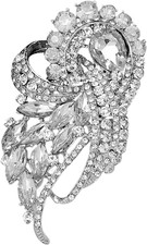 Rhinestone Brooch for Women Silver Brooch Pin for Women DIY Wedding Bouquet