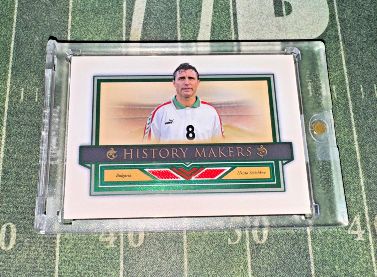 Carte Hristo Stoichkov Match Worn Jersey Patch - Futera Iconic 14/21 - Édition Limitée