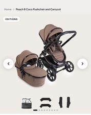 Peach 8 Coco Pushchair and Carrycot NEW BOXED