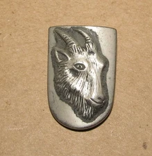 Mountain Goat Cycles Pin,  Raised Relief, Metal
