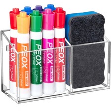 Magnetic Dry Erase Marker Holder for Whiteboard,Nonslip Acrylic Magnet Pen Ho...