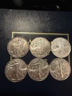 💥 American Silver Eagles 💥 1 oz Silver Coins💥Mixed Dates 💥💥💥Lot Of 6💥