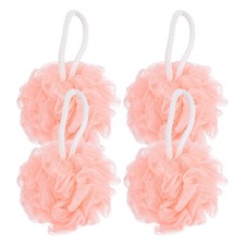 4Pcs Bath Sponges for Shower, 50G Body Scrubber for Daily Body Wash, Pink