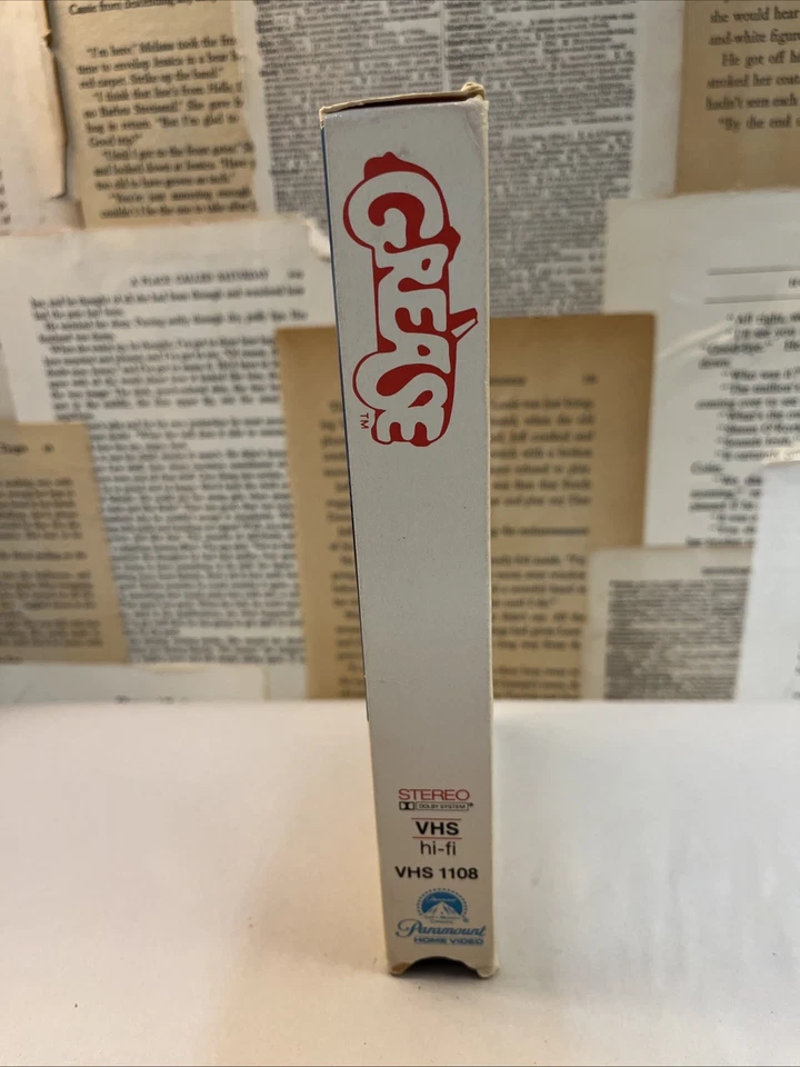 Grease 1982 VHS John Travolta, Olivia Newton John - Image 2 of 4