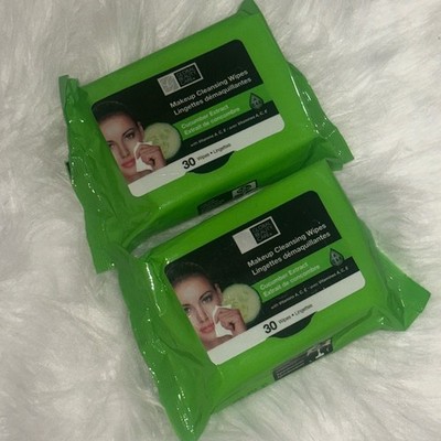 Global Beauty Care Cucumber Cleansing Wipes Lot of 2