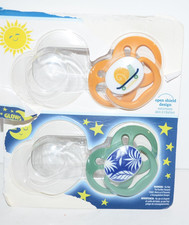 Dr Brown s Advantage Day Night 2 Pack Pacifiers Soothers Glow In Dark 6-18 M