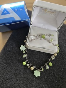 Vintage Avon Anklet - Silver Tone Chain with Dangle Charms Anklet / Bracelet