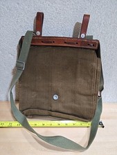 Vintage Swiss Army Military Bag Bread Messenger Canvas Leather Military PICK 