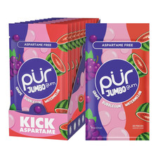 PUR Jumbo Gum  Aspartame Free Chewing Gum  100 Xylitol  Natural Bubblegum, G