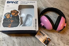 NEW Baby BANZ Hear No Blare Earmuffs for Infants/toddlers  0-2 Years PINK