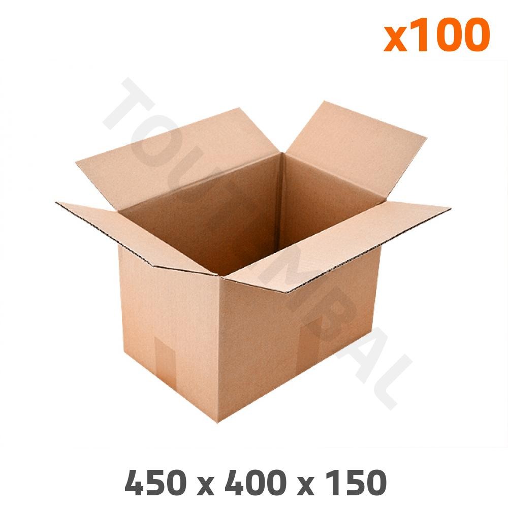 Caisse américaine emballage 450x400x150 mm pour ranger et organiser vos archives
