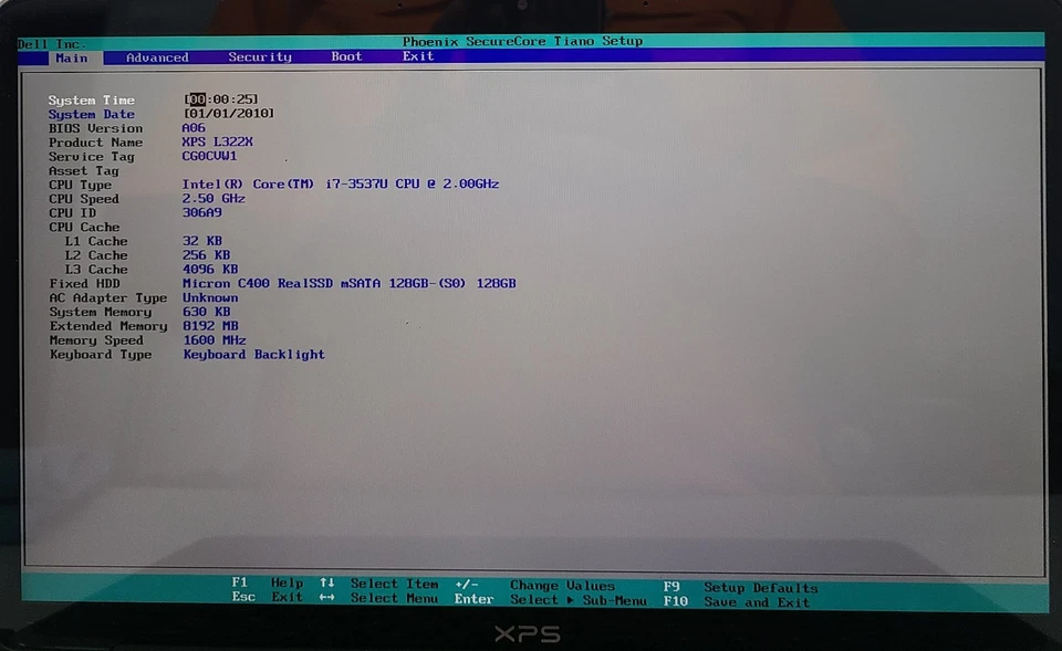 DELL Ultrabook XPS L322X Laptop Intel i7-3537U 8GB Ram 128GB SSD NO OS (FL) - Image 2 of 4