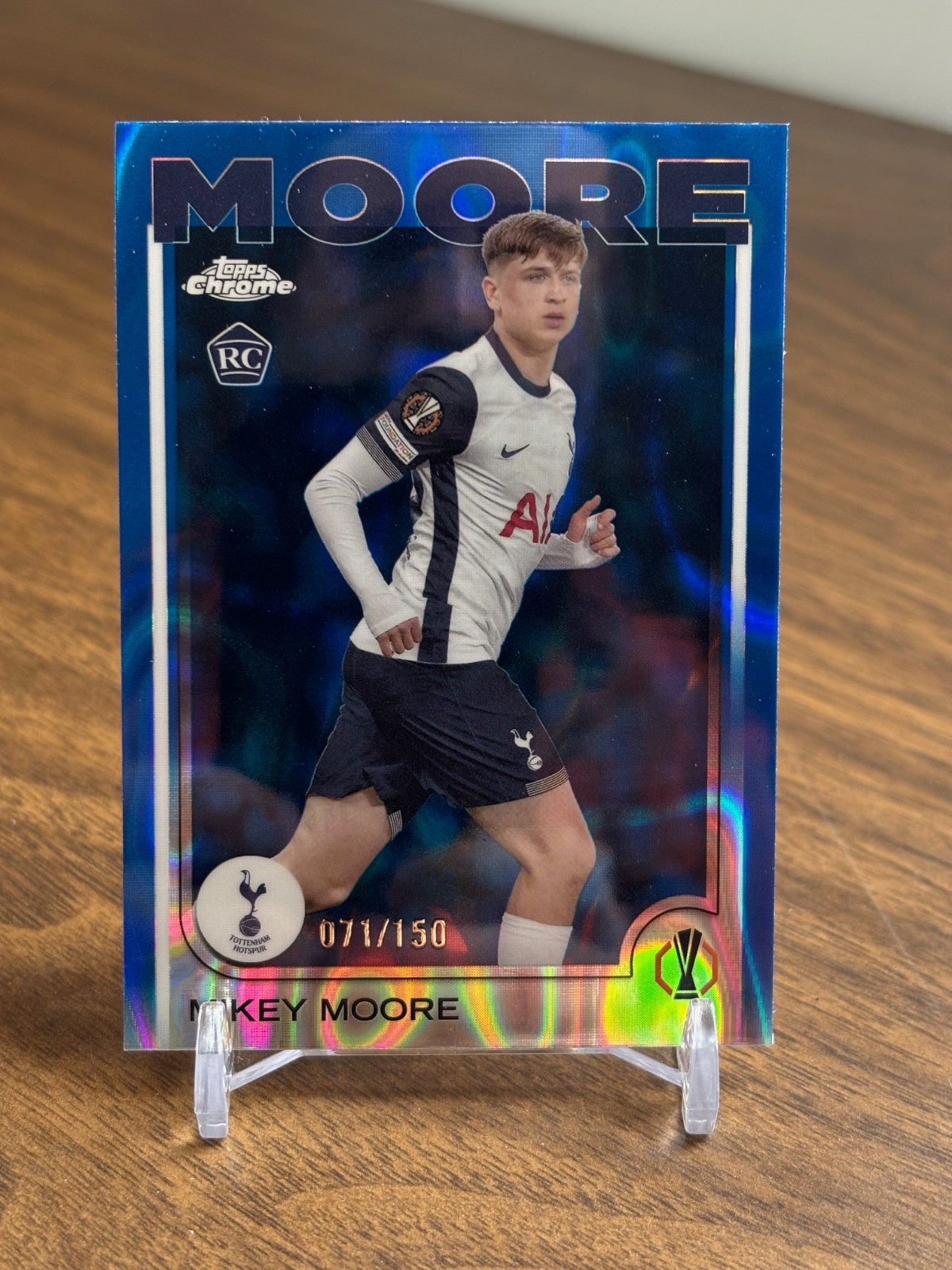 Mikey Moore 2024-25 Topps Chrome UCC #199 Blue Lava Refractor /150 Rookie RC