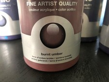 Brand new. Reeves acrylic  paint, 1 x 500 ml pot. Burnt umber.