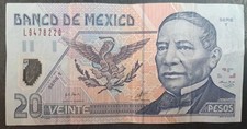 2001 Mexico 20 Pesos P116b2, Serie T L9478220.