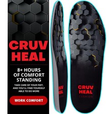 Orthotic Work Insoles Anti Fatigue Shock Absorption Foot Pain Relief M Size