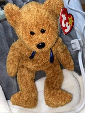 Ty Beanie Baby Fuzz The Bear with Errors 1998-1999