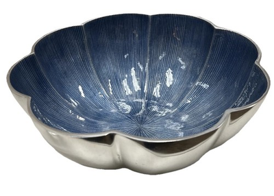 #ad #ad Simply Designz Green Enamel amp; Aluminum Metal 11.5quot; Fruit Salad Scalloped Bowl oo $19.96