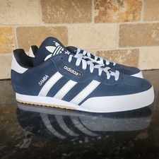 Mens Adidas Originals Samba Navy & White Suede Trainers Size 10 BNWT