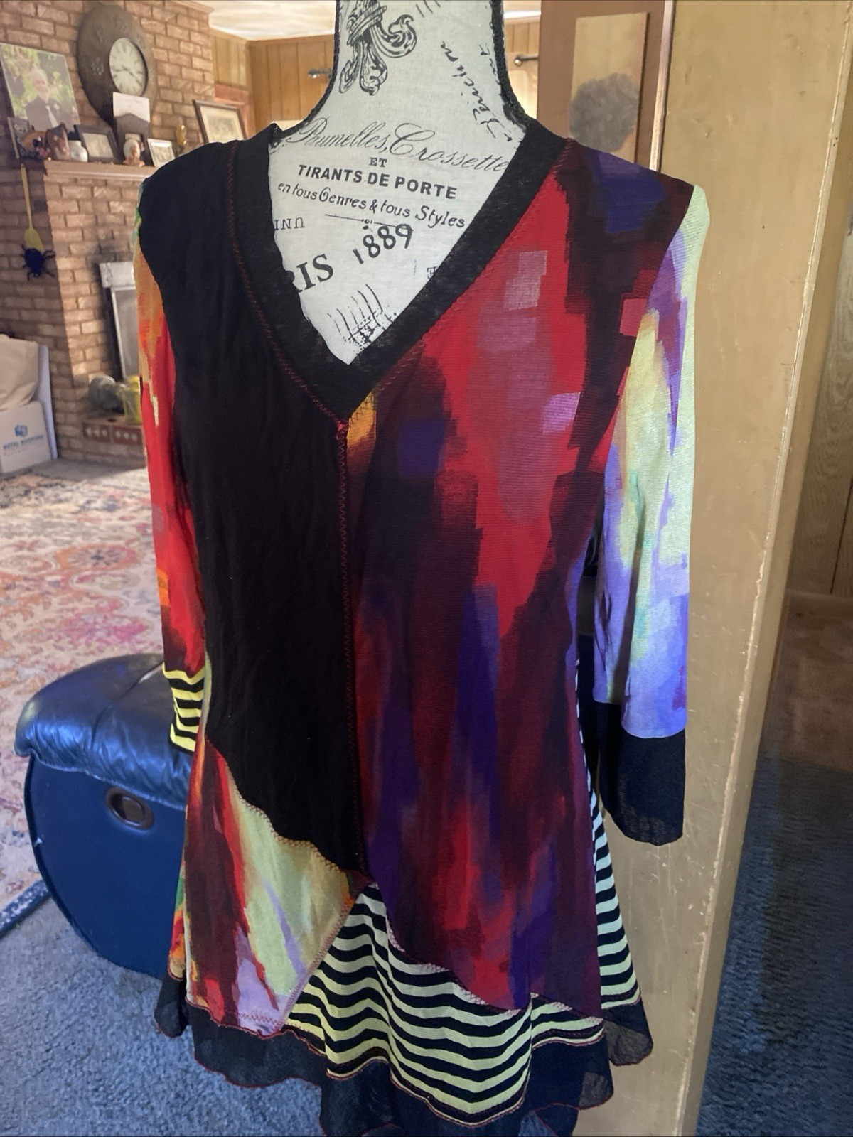 Loot Paris Patchwork Tunic Multicolored Size M - image 1